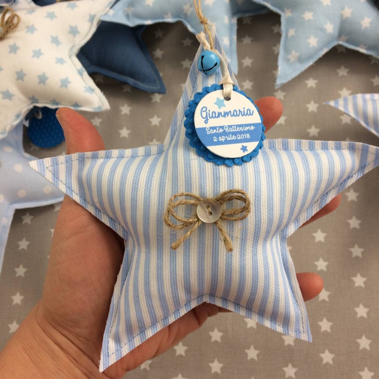 Bomboniere stelle battesimo nascita bimbo bimba portaconfetti
