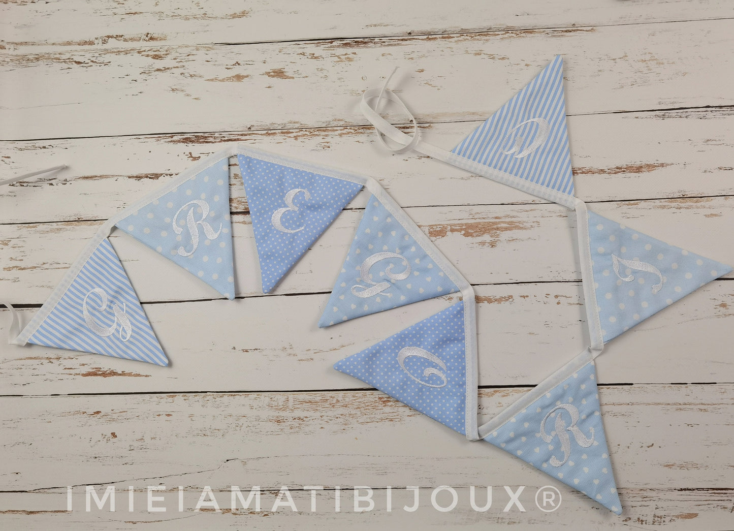 Banner festone bandierine da appendere per qualsiasi occasione con scritta ricamata personalizzata