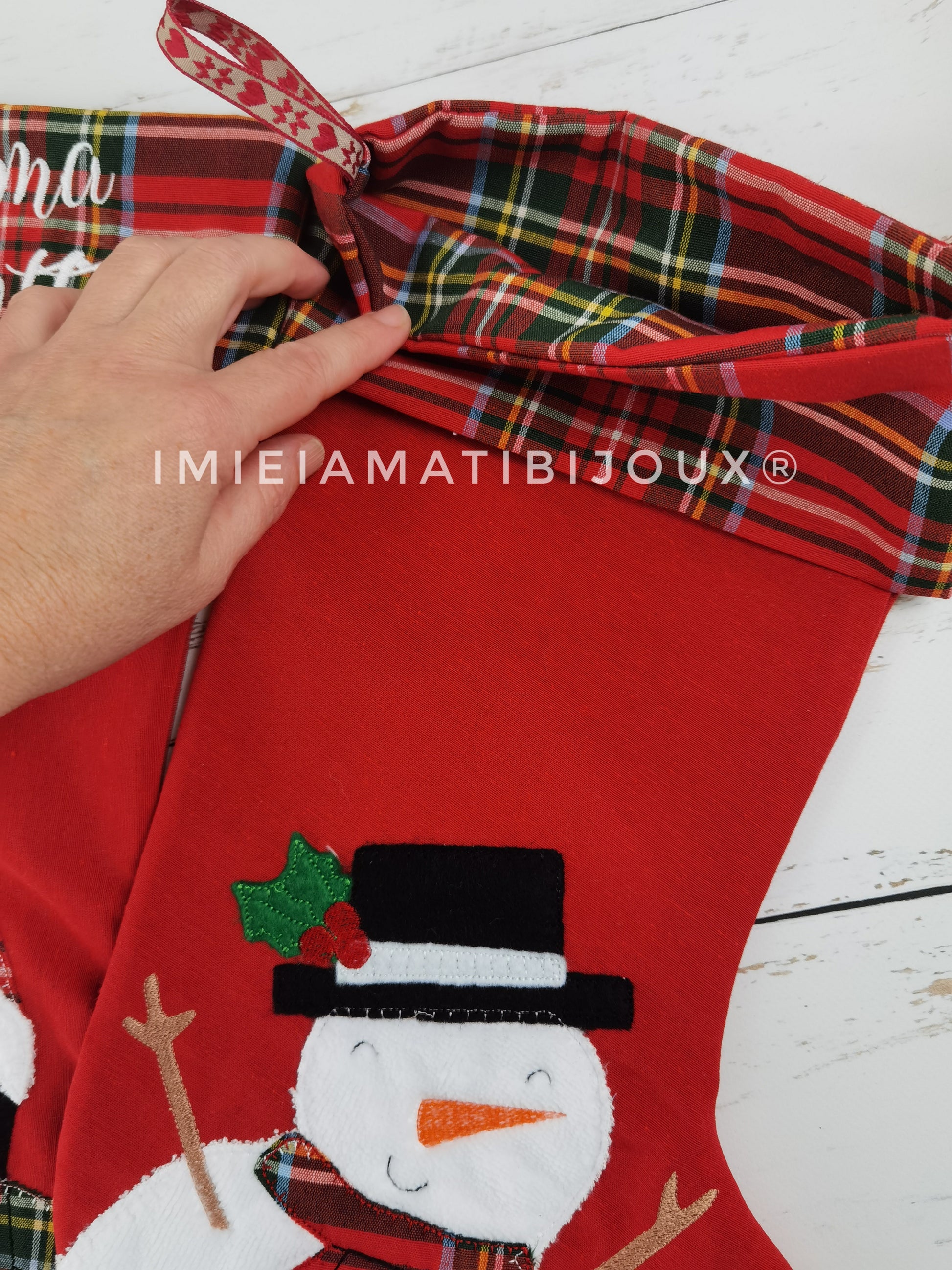 Calza Di Natale / Calza Personalizzata In Feltro / Babbo Natale - Foto 6