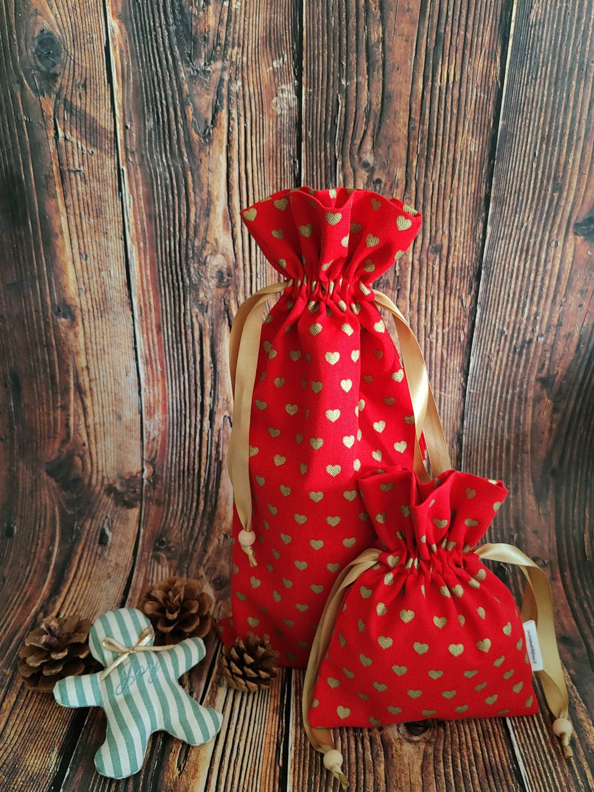 Sacche regalo in tessuto artigianali  sacchetto riutilizzabile in varie dimensioni