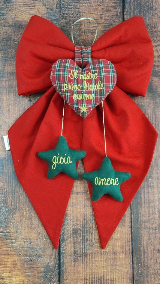 Fiocco natalizio fuori porta famiglia