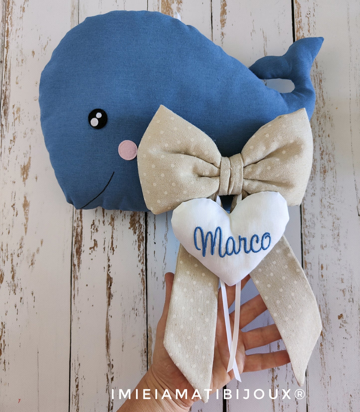 Fiocco Nascita Artigianale Balena